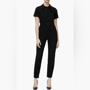 Good American Black Denim Jumpsuit